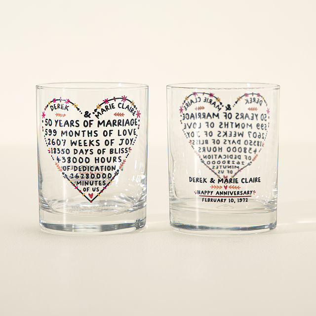 Celebration of Time Anniversary Glasses