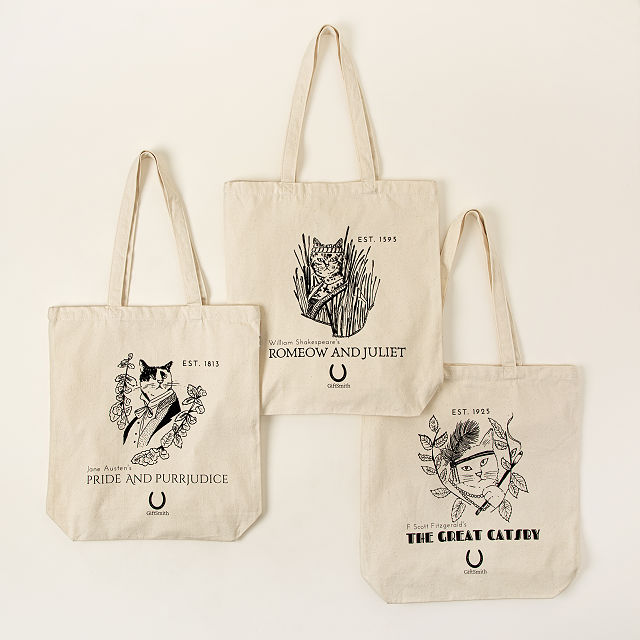 Classic Literature Cat Tote