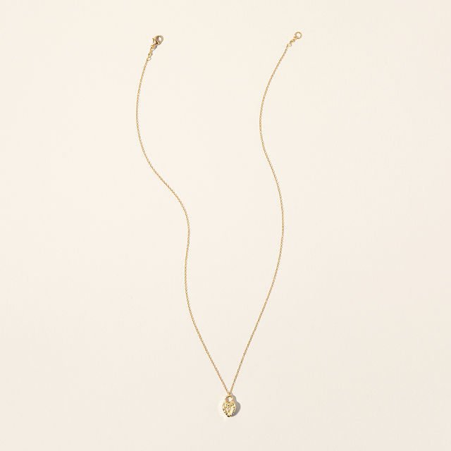 14k Gold & Diamond Heart Locket Necklace