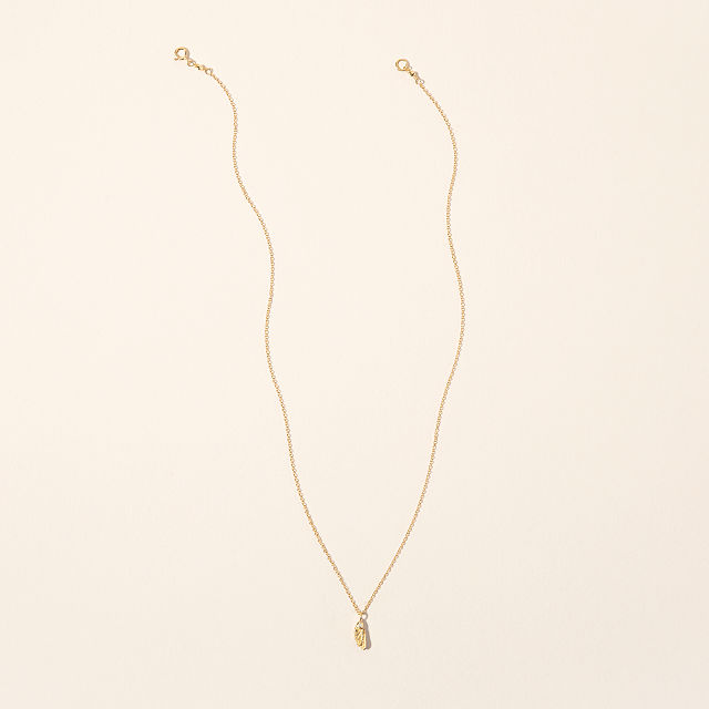 14k Gold & Diamond Hummingbird Wing Necklace