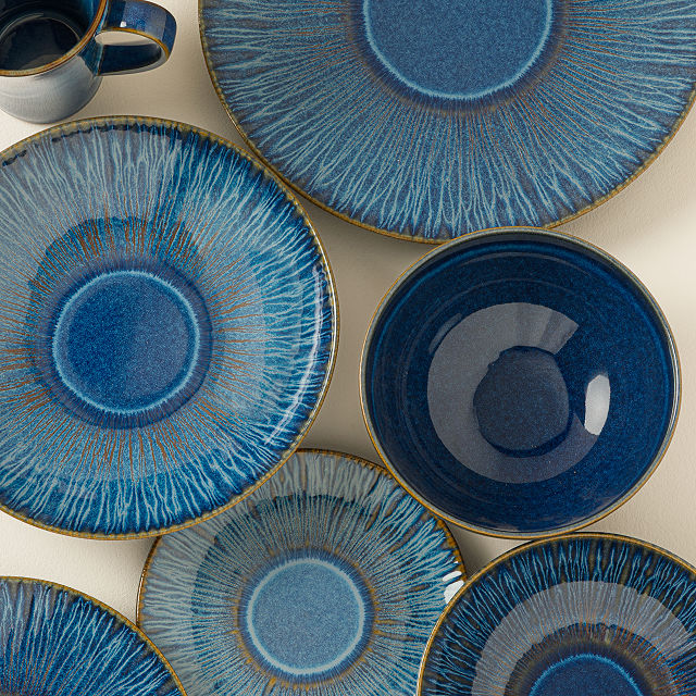 Deep Blue Ceramic Dinnerware