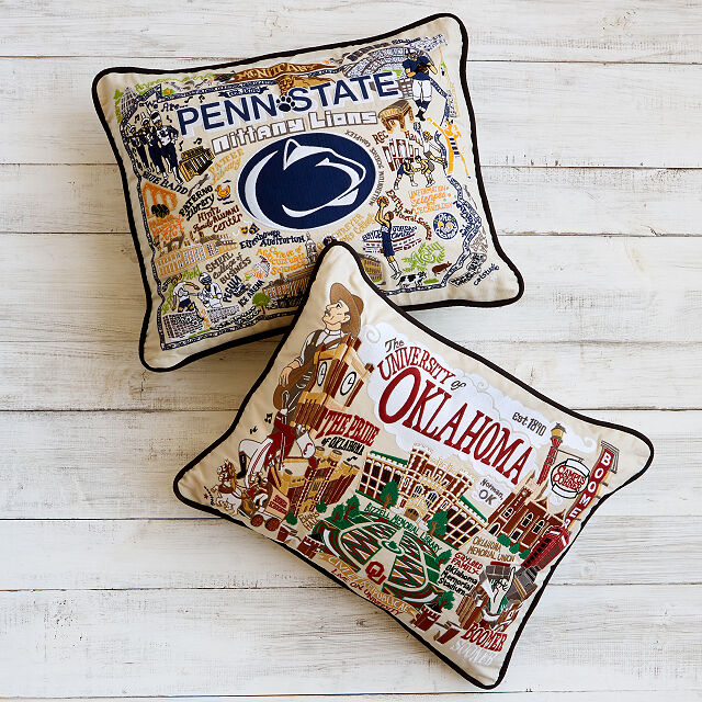 Embroidered College Pillows