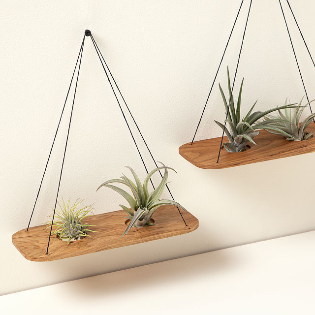 Cherry Wood Wall Swing Air Planter