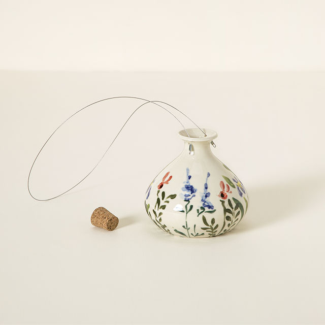 Hand-Painted Porcelain Hummingbird Feeder