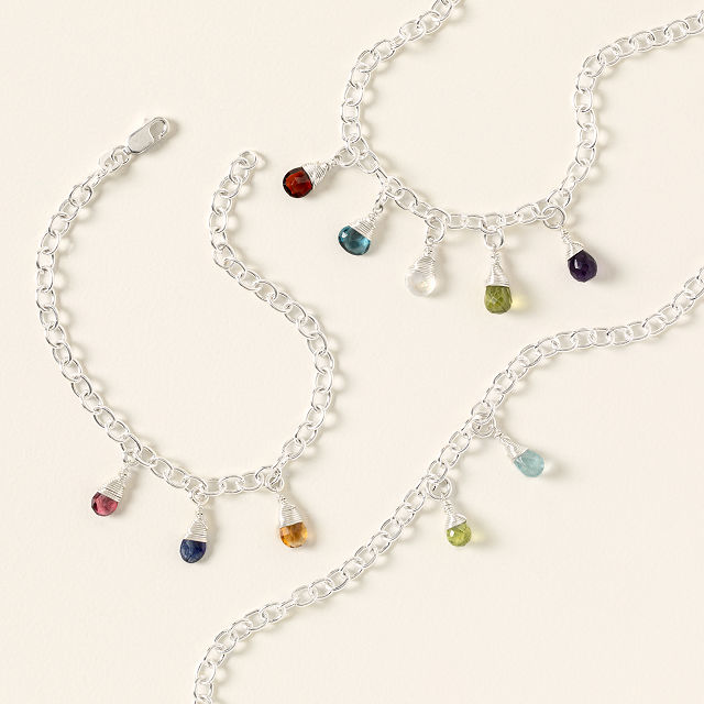 Personalized Birthstone Charm Bracelet
