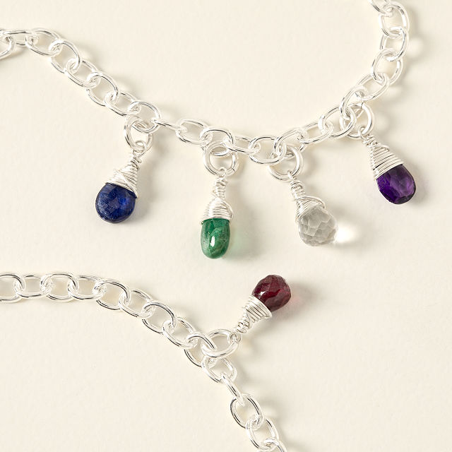 Personalized Birthstone Charm Bracelet