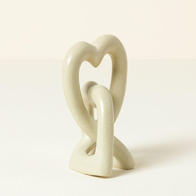 Interlocking Hearts Desktop Sculpture