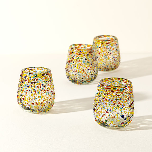 Fiesta Stemless Wine Glasses - Set of 4