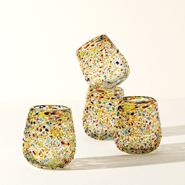 Fiesta Stemless Wine Glasses - Set of 4