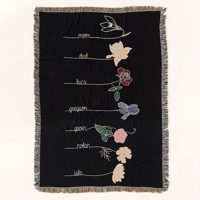 Love Grows Personalized Birth Month Blanket