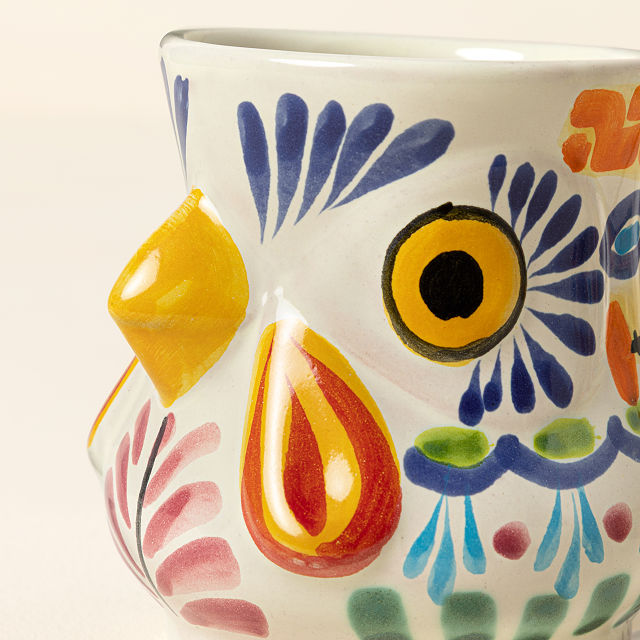Majolica Rooster Mug