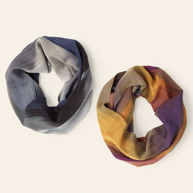 Ikat-Dyed Bamboo Infinity Scarf