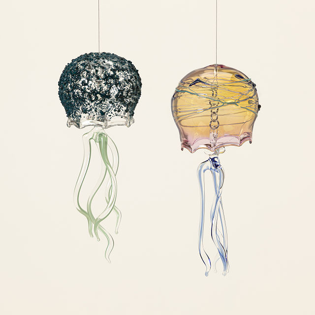 Glass Jellyfish Bells