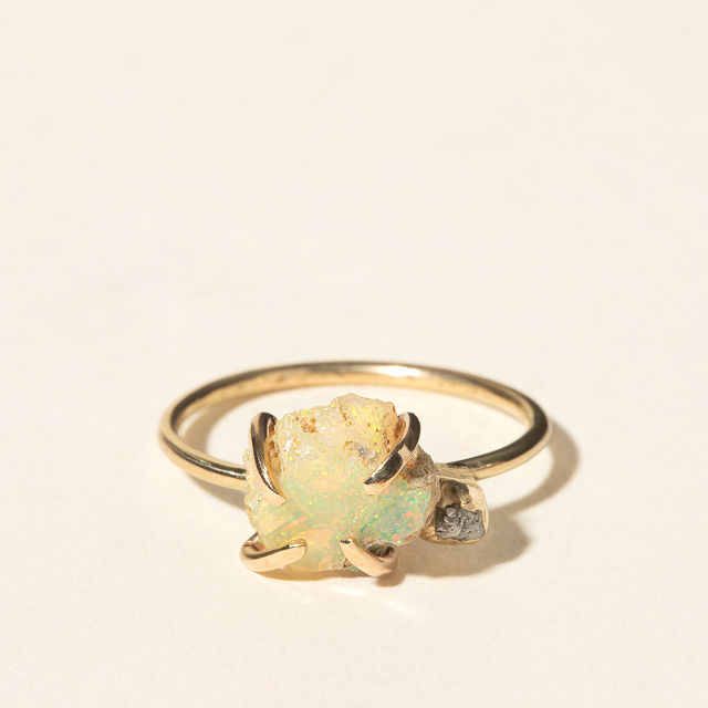 14k Gold Milky Way Opal Ring