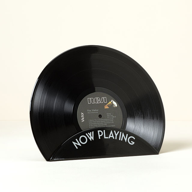 Upcycled Vinyl Album Cover Display