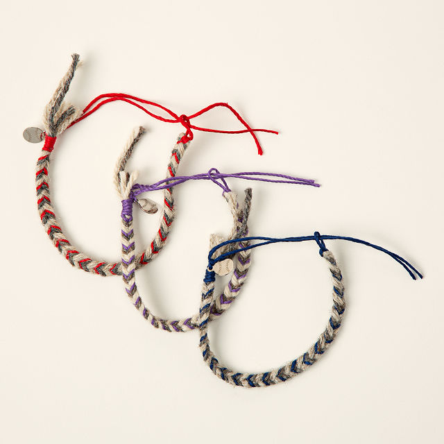 MLB Game Used Baseball Friendship Bracelets