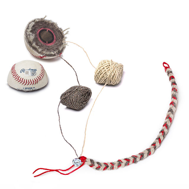 MLB Game Used Baseball Friendship Bracelets