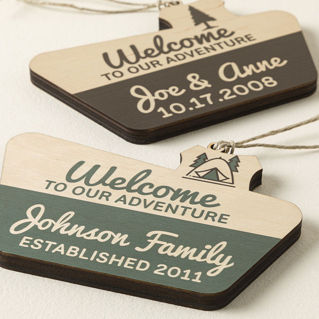 Personalized Adventure Sign Ornament