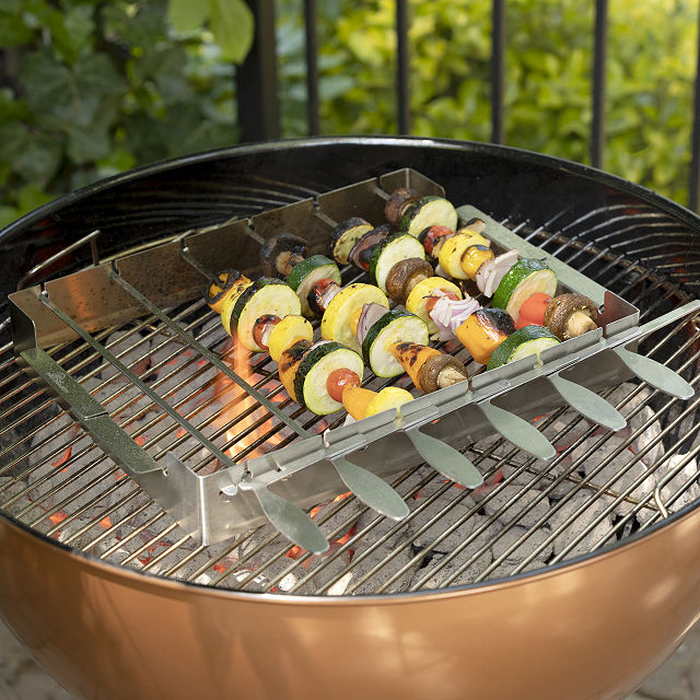 Easy-to-Flip BBQ Skewer Rack