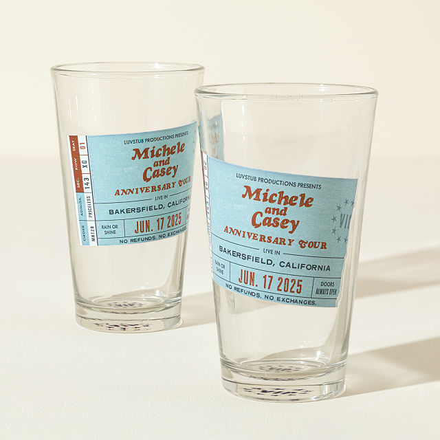 Your Anniversary Concert Ticket Pint Set