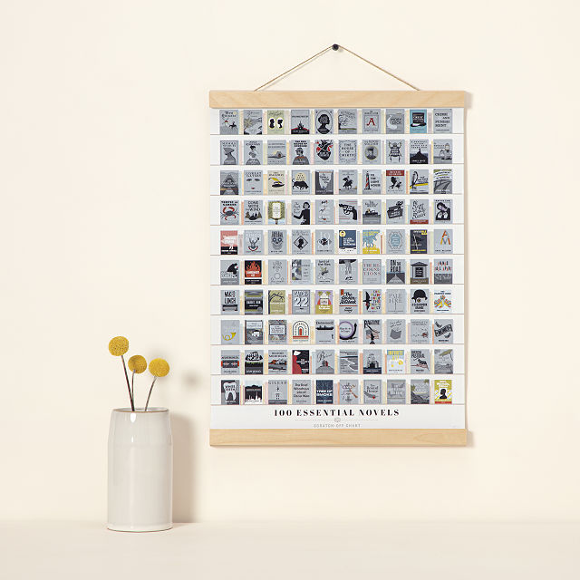 100 Essential Novels Scratch Off Chart