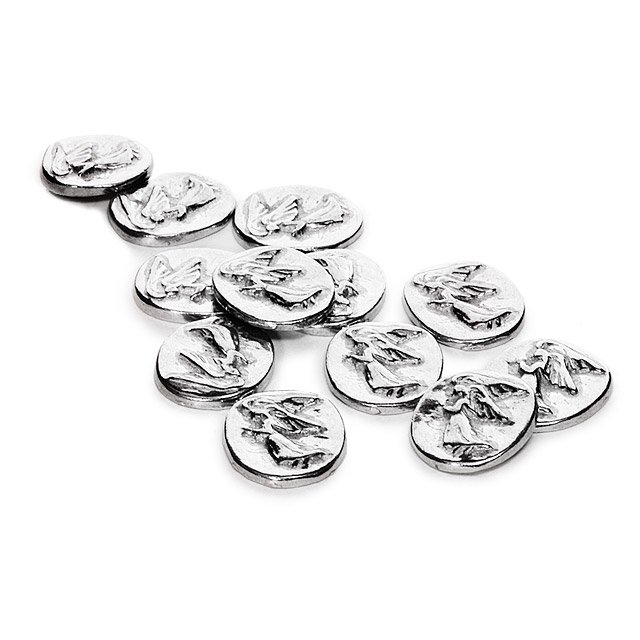 Pewter Angel Coins - Set of 12