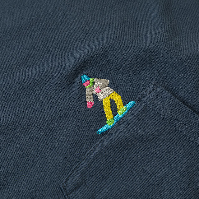 Snowboarder's Summit Embroidered Pocket Tee