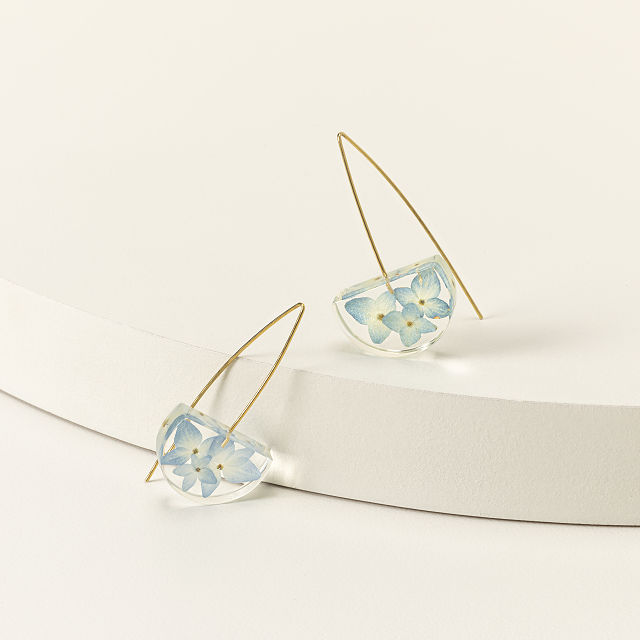 Blue Hydrangea Earrings