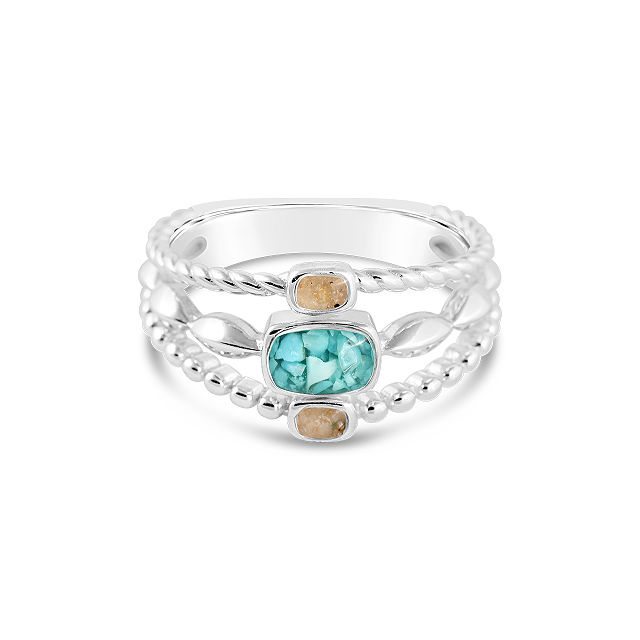Custom Sand Triple Band Ring