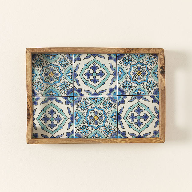 Sea & Sky Tunisian Tile Tray