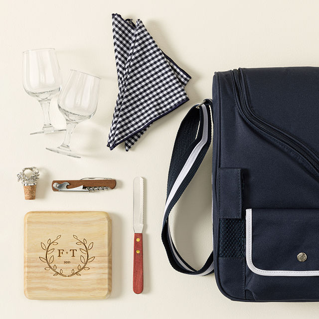 Personalized Deluxe Wine & Cheese Tote
