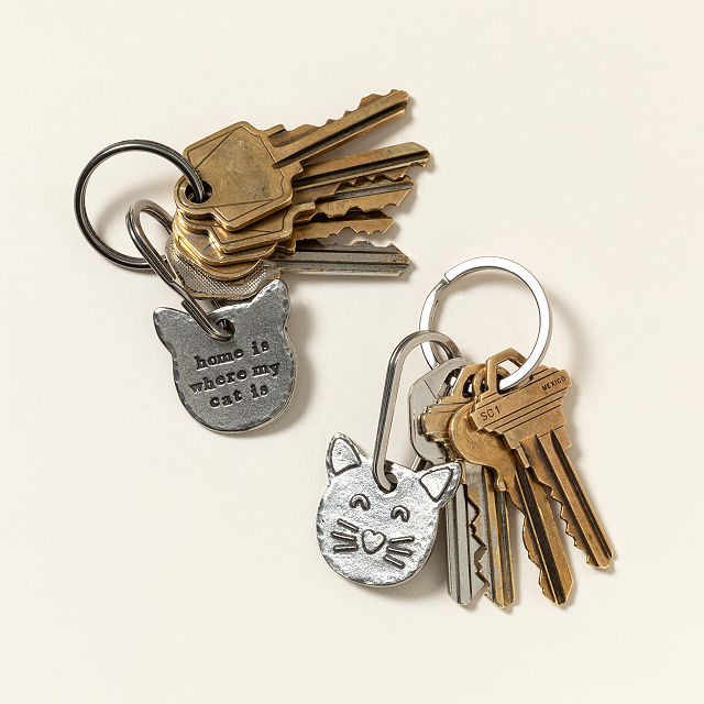 Home is Where My Cat Is Keychain