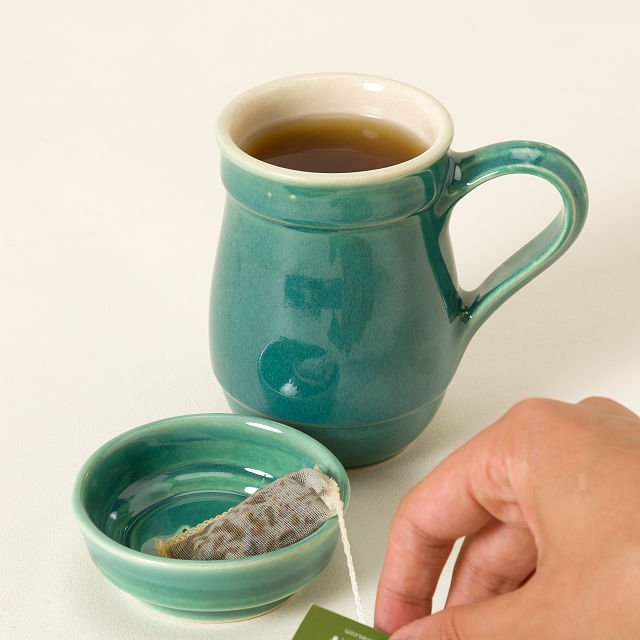 Personalized Mug with Tea Bag Tray