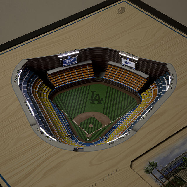 Baseball Stadium Lights End Table