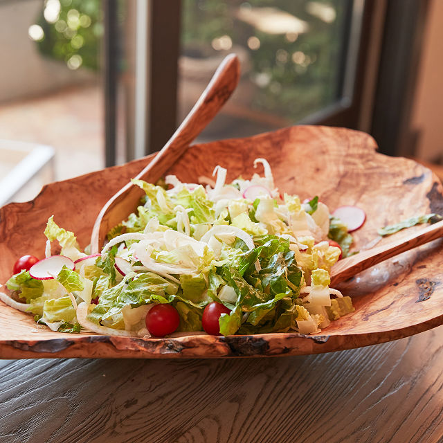 One of a Kind Olive Wood Salad Bowl