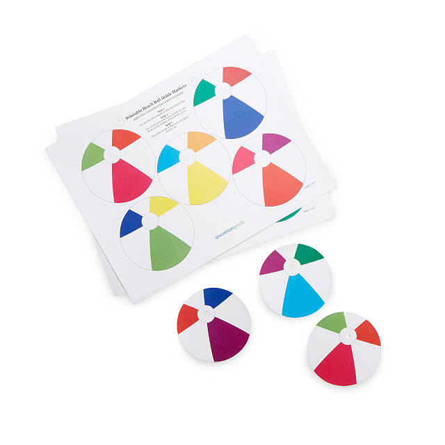 Printable Beach Ball Drink Markers