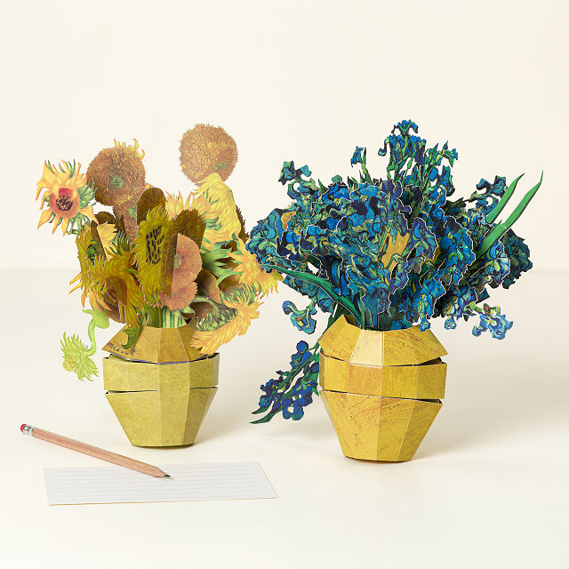 Van Goghâs Flowers Pop Up Greeting Card