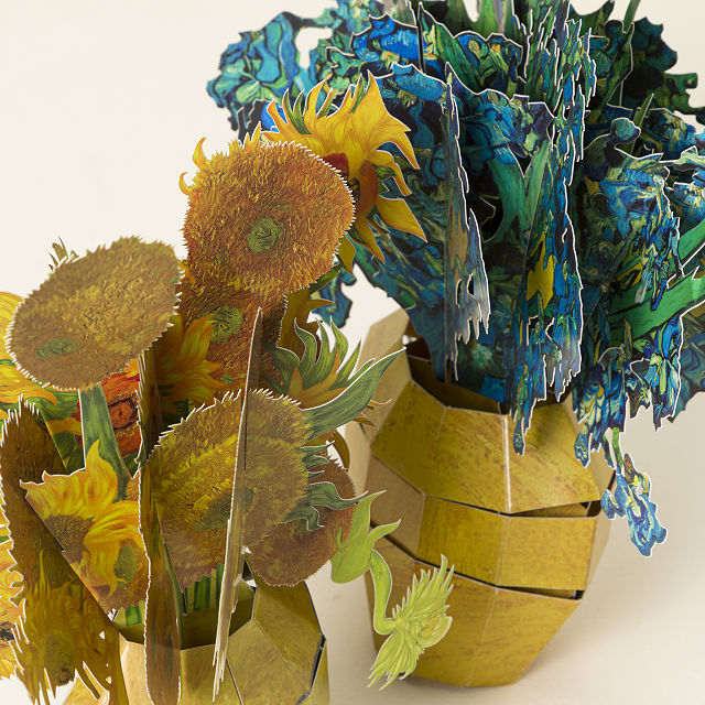 Van Goghâs Flowers Pop Up Greeting Card