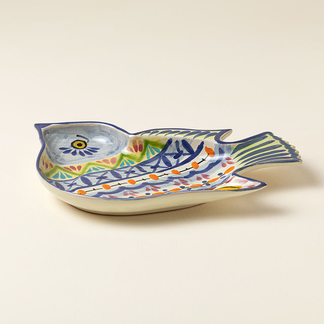 Majolica Dove Serving Dish