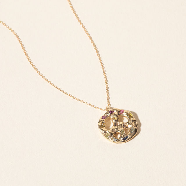 14k Gold Imagine Peace Pendant