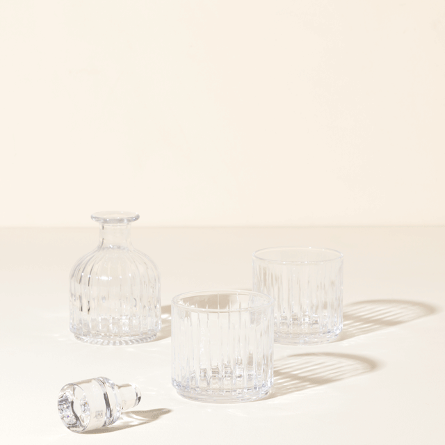 Stackable Whiskey Decanter & Glasses